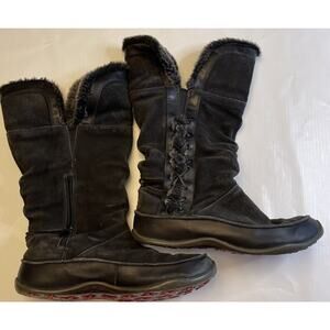 The North Face Suede Primaloft 200gr Fur Waterproof Winter Women Black Boots 9.5